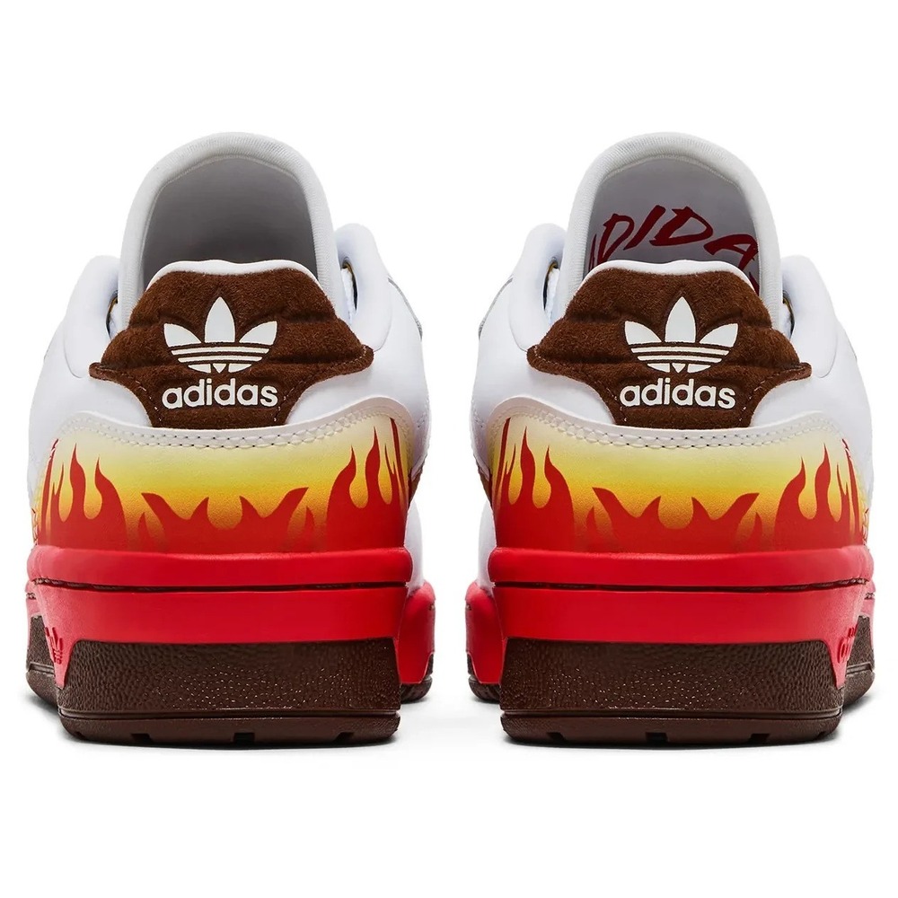 Adidas Rivalry Low "Rengoku" Demon Slayer Men's Size 9.5 White Red Shoes JI3310 - Picture 5 of 8